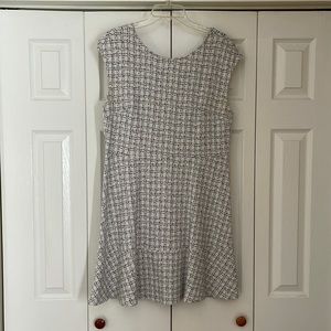 LOFT Scoop Neck Flounce Dress